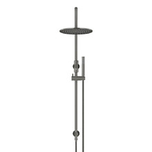 Round Gooseneck 300mm Twin Shower with single function hand shower